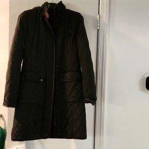 Polo Ralph Lauren hunter Green quilted long coat